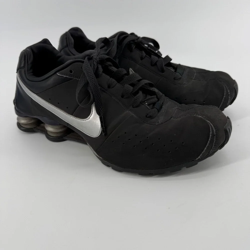 Nike Shox NZ Black Metallic Silver 34390-003 Mens Size 9 Vintage‎ 2009 Y2K